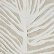 Close-up of the raised white feather texture on beige