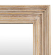 Close-up of the stepped washed wood frame corner