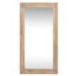 Rectangular washed wood framed mirror, front view