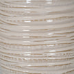 Close-up of the ribbed cream glaze
