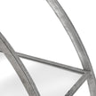 Close-up of the silver metal frame