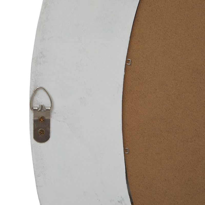 Hanging bracket on the back of the round mirror