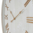 Close-up of the wooden numerals and hands
