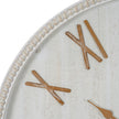 Close-up of the beaded frame and numerals
