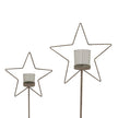 Large rustic star candle holder shown with a smaller size sold separately