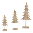 rustic wooden fir trees in three sizes, others sold separately