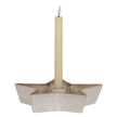 Large star ceramic candle holder with a dinner candle