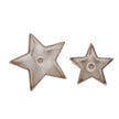 Large star candle holder beside the smaller size, sold separately