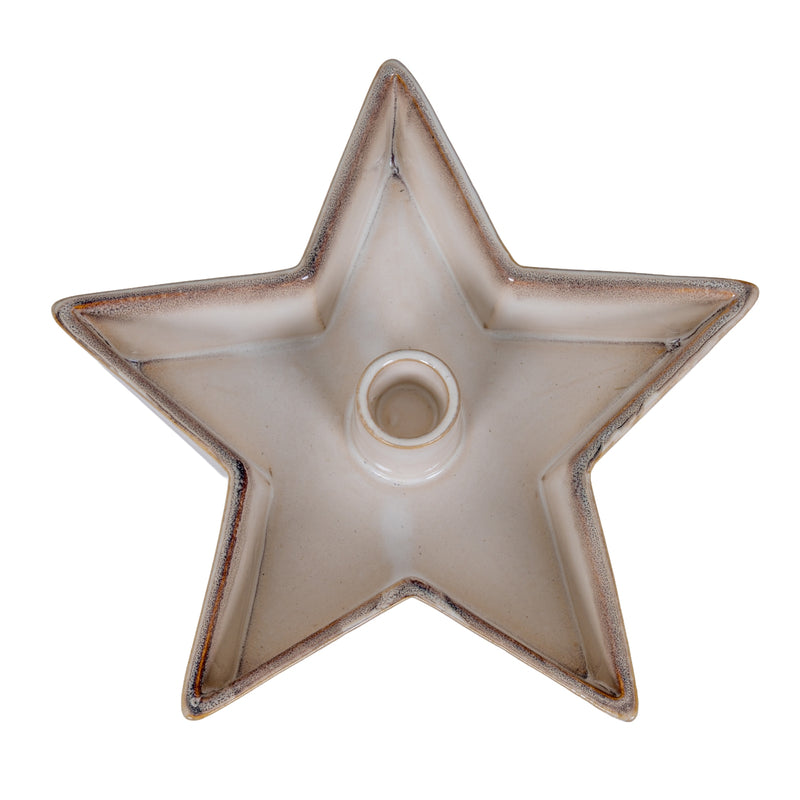 Large star candle holder from above
