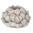 Large stone-effect ceramic acorn tea light holder