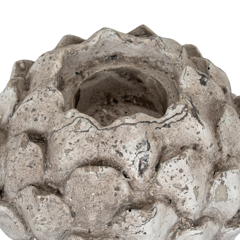 Acorn tea light holder from above, showing the tea light hollow