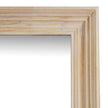Close-up of the stepped washed wood frame