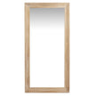 Large washed wood framed mirror, front view