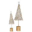 large and small white metal trees together, smaller size sold separately
