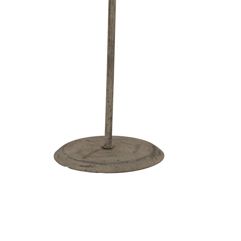Aged metal stand and round base