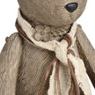 Close-up of the bunny's face and fabric scarf