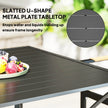 Slatted steel garden table – image 5