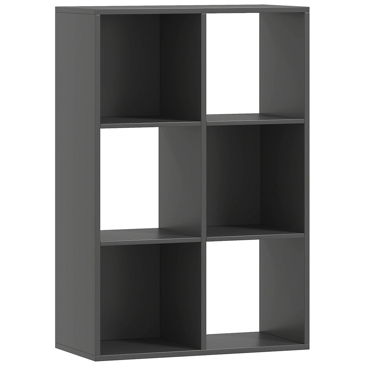 6-Cube Storage Bookcase – Black