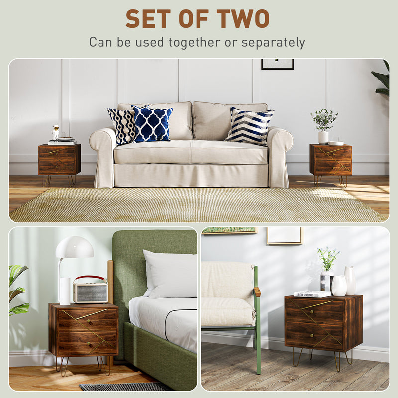 Hairpin leg bedside tables – image 4