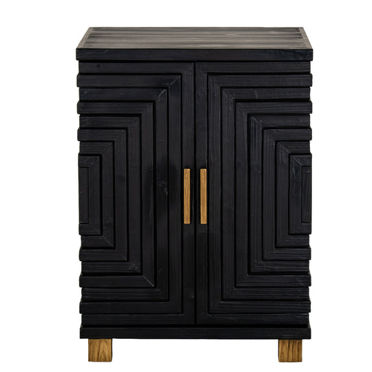 Lennox black cupboard from the front