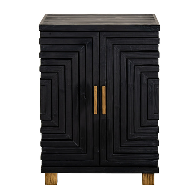 Lennox black cupboard from the front