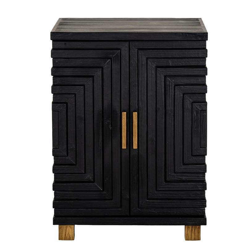 Lennox black cupboard from the front