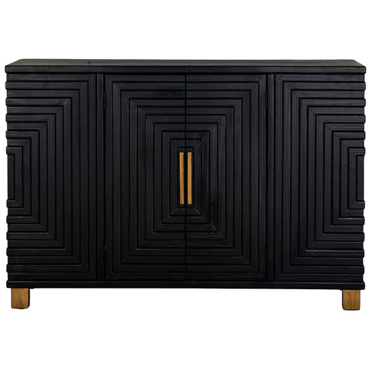 Lennox black sideboard from the front
