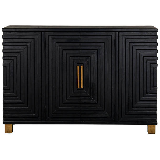 Lennox black sideboard from the front