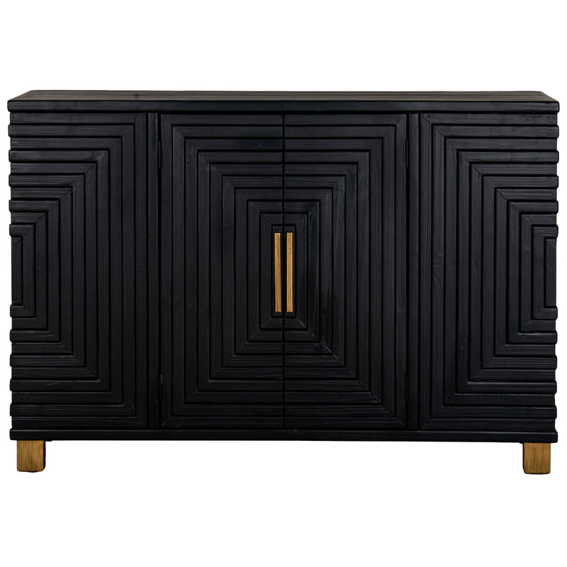 Lennox black sideboard from the front