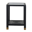 Lennox black side table from the front