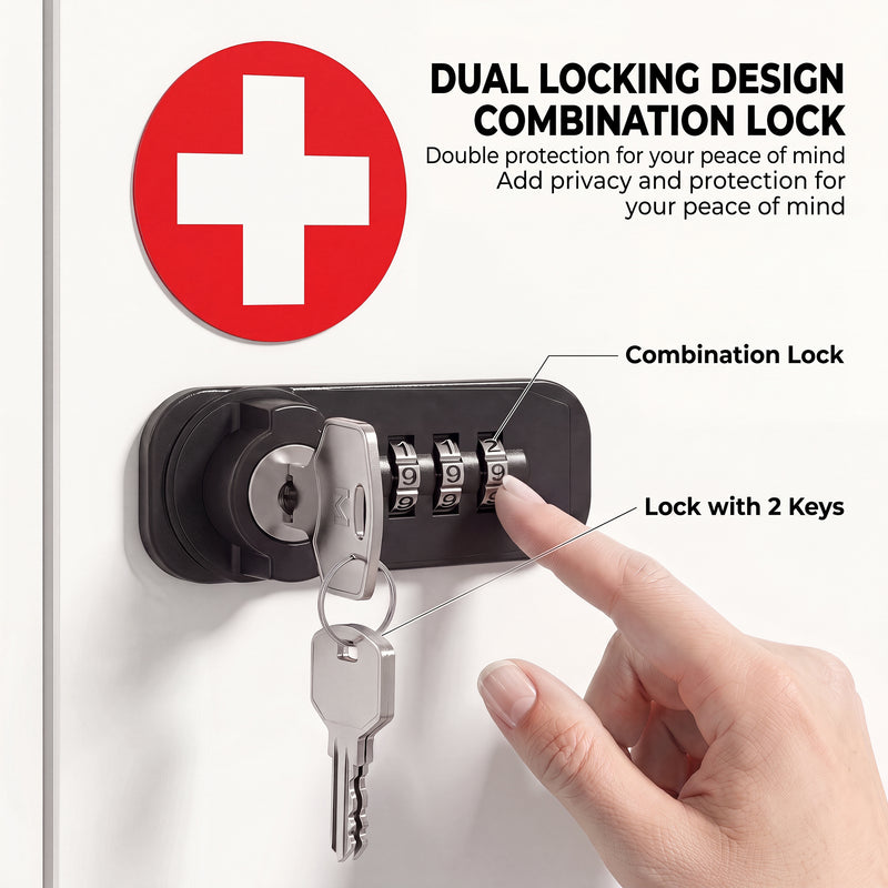 Lockable 3-tier medicine cabinet – image 4