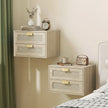 HOMCOM Modern Floating Nightstands Set of 2, Wall Mounted Bedside Tables with 2 Drawers, Oak – view 2