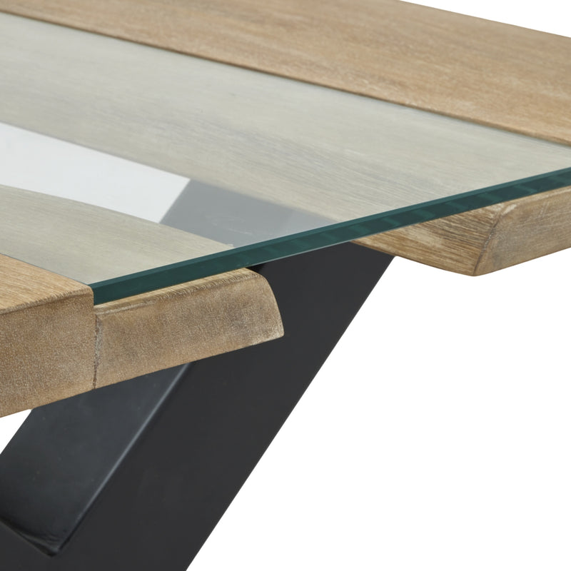 Clear inlay and live edge from the side