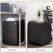 Lockable 3-drawer steel file cabinet – image 7