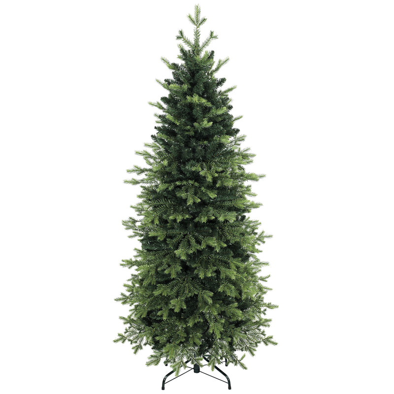 6ft Geneva fir artificial Christmas tree with dense PE and PVC tips on a steel stand
