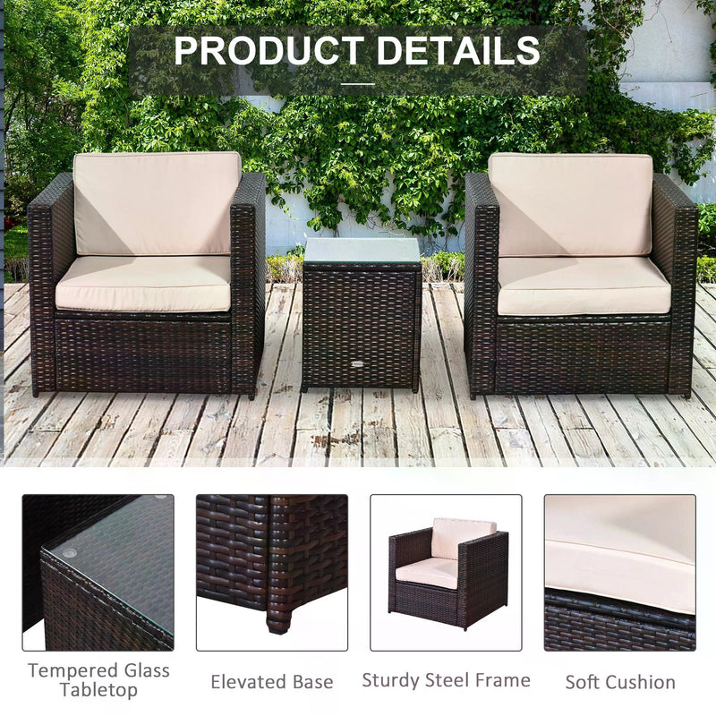 Brown rattan armchair set – image 6