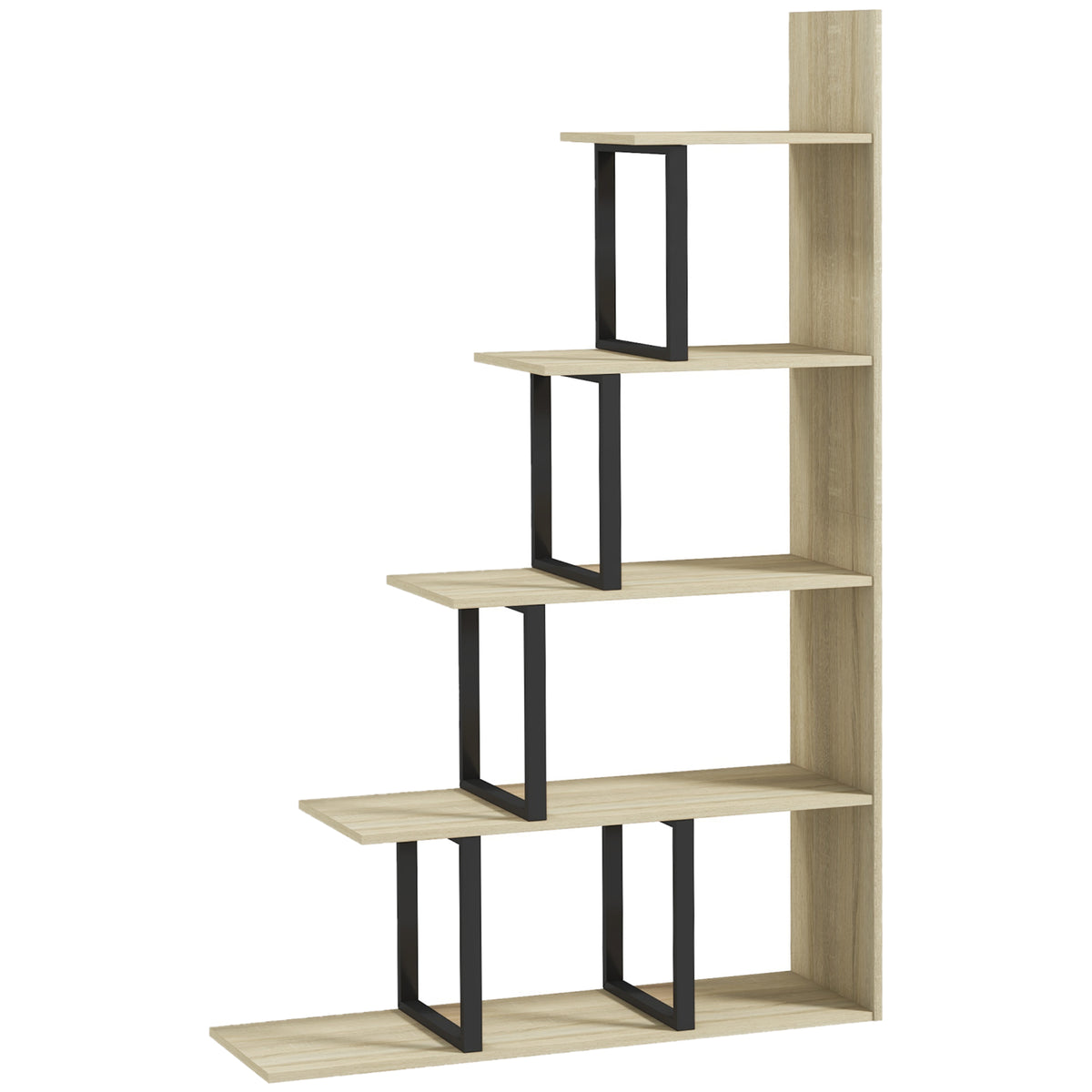 5-Tier Ladder Bookcase – Oak