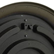 Hanging point on the back of the black wall clock