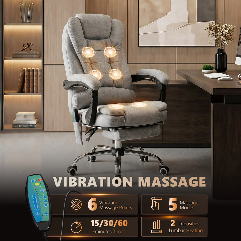 Heated massage executive chair – image 4