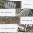 Outsunny Wooden Adirondack Rocking Chair Reclining Armchair Garden Furniture Patio Porch Rocker - Grey – view 7