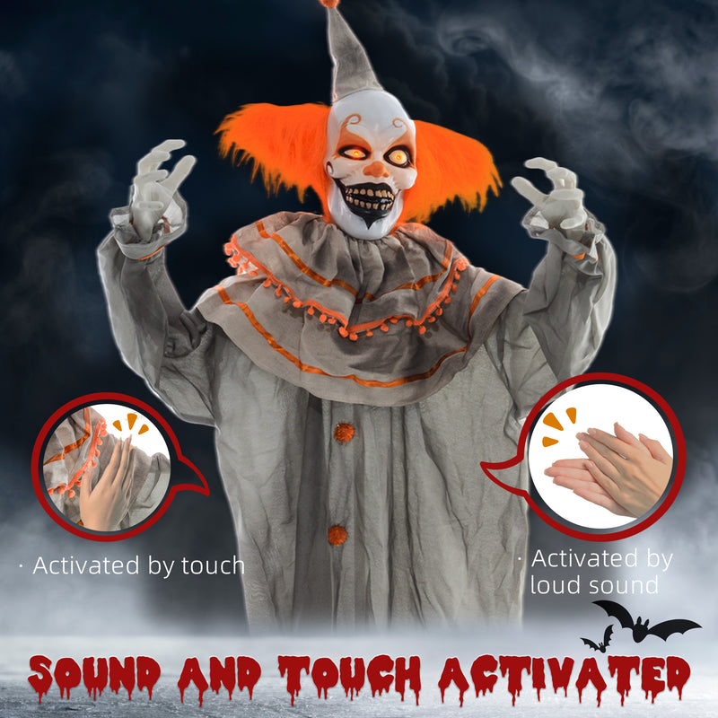 183cm Animated Orange Clown with Glowing Eyes & Sound – image 6 of 9