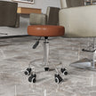 Brown round rolling stool – image 2