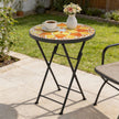 Mosaic folding garden side table yellow – image 8