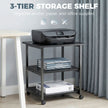 Black 3-tier mobile printer stand – image 4