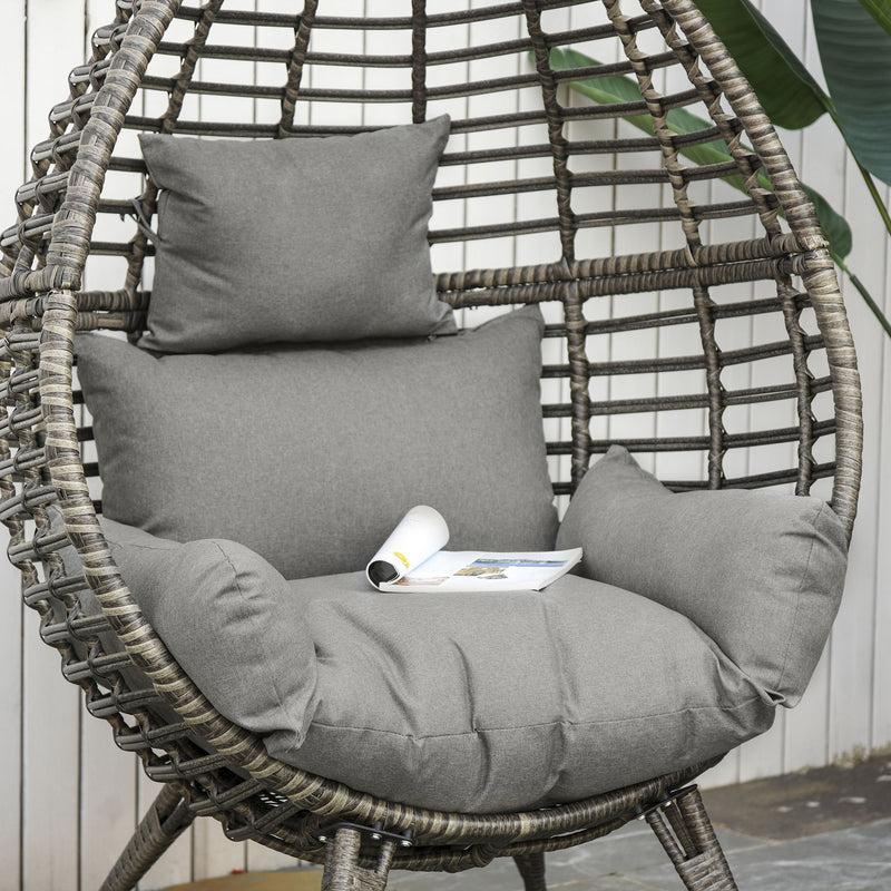 Teardrop rattan egg chair – image 9
