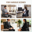 HOMCOM Desk Chair No Wheels, Office Chair with Mesh Back, Lumbar Support, Metal Base for Waiting Room, Conference Room – view 7
