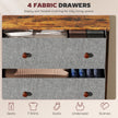 4-drawer fabric chest of drawers – image 4
