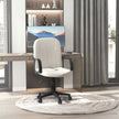 PU leather swivel desk chair – image 2