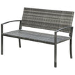 Grey rattan garden bench – image 10