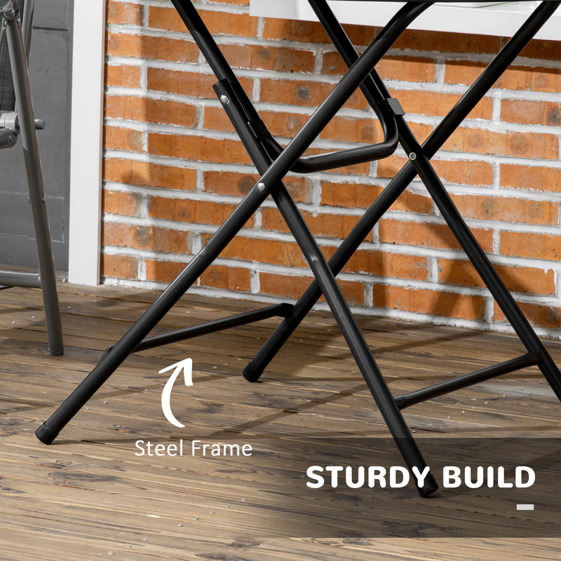 Folding round garden table – image 6